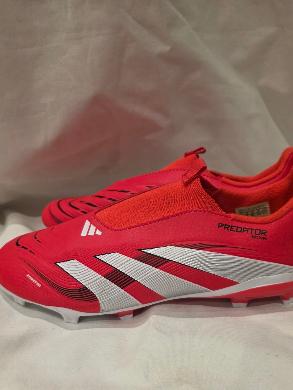Adidas Predator League Laceless Firm/Multi-Ground Soccer Cleats Red Youth 4.5